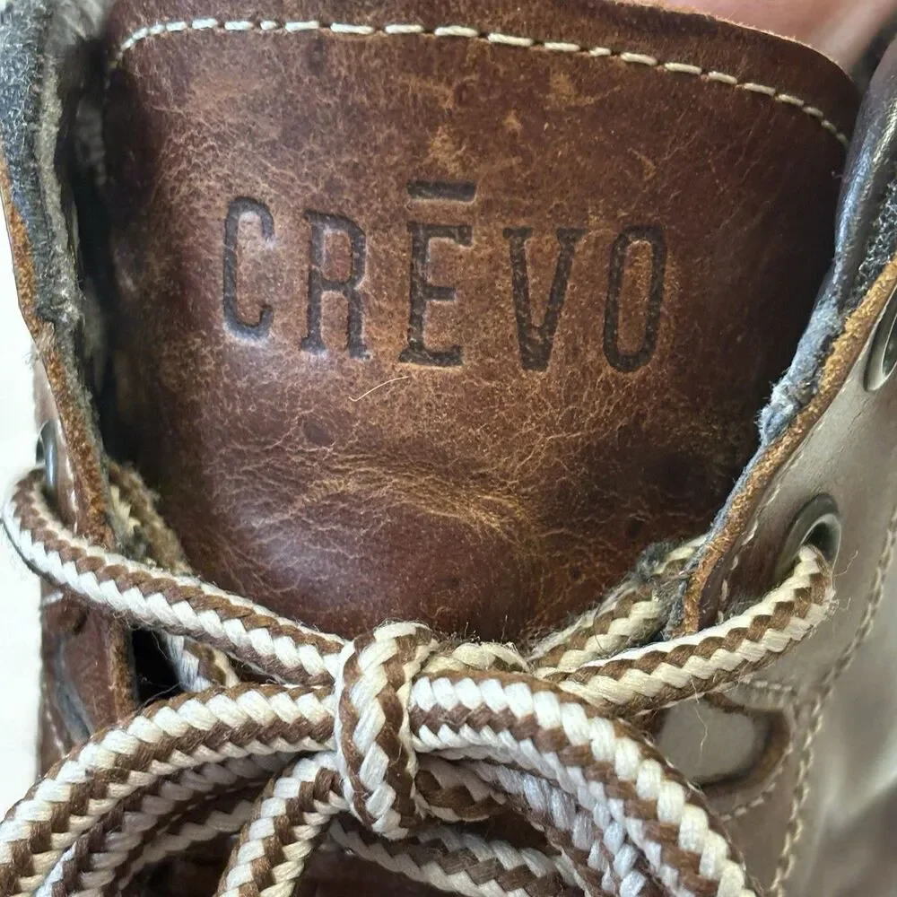 Crevo Boots Hammersmith Chestnut Side Zip Ankle Boots Brown Leather Mens 12